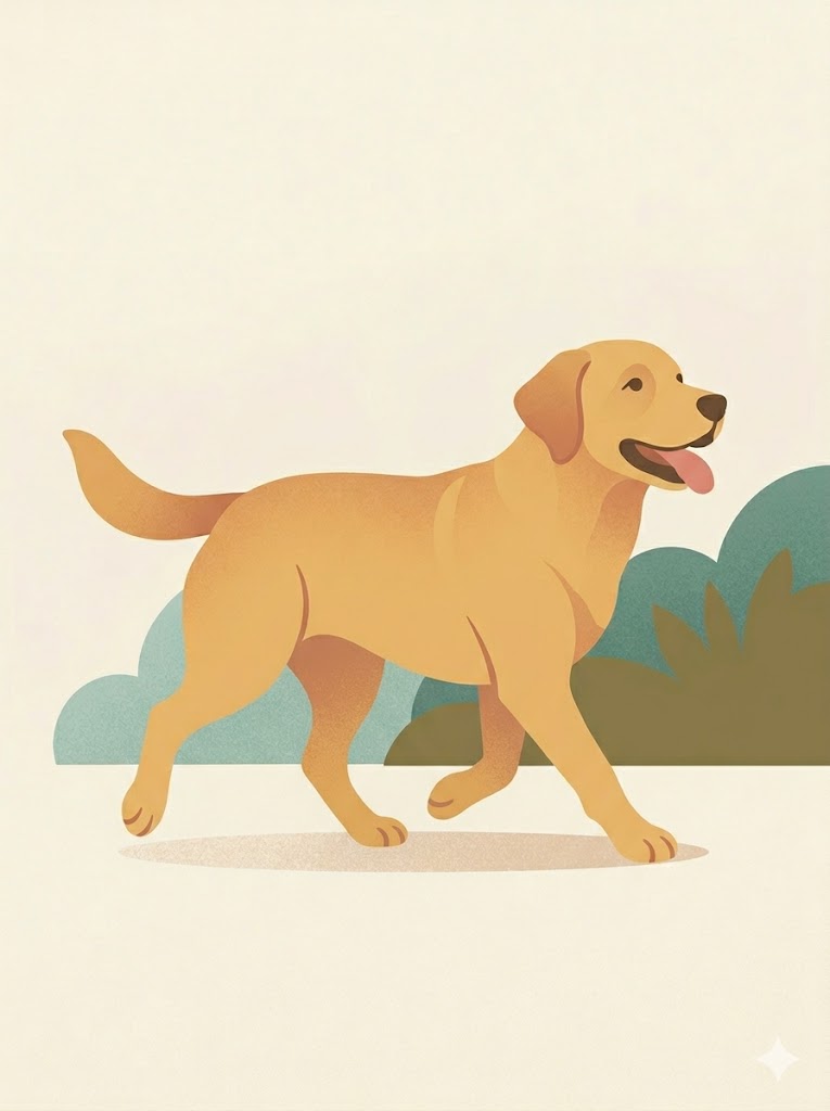 Illustrated dog